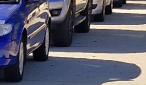 Cars parked illegally on footpaths